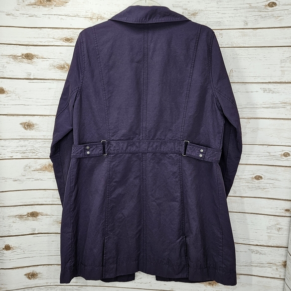 Eddie Bauer Trench Coat Button Up Size Large - Picture 2 of 7
